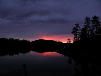 傍晚的天空, 日落, 萨翁林纳, saimaa, 芬兰语, 自然, 乘船旅行