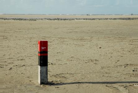 海滩, 北海, 荷兰, 空旷的海滩