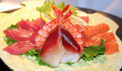 寿司, 鱼, 原始, 虾, 顿饭, 亚洲, 日语