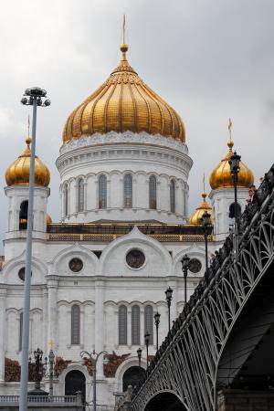教会, 金, 圆顶, 俄罗斯, 莫斯科, 东正教, 俄罗斯东正教会