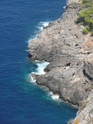马略卡岛, 海岸, 岩石, 海, 网上冲浪, 悬崖, 蓝色