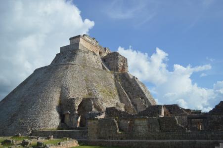 金字塔, 墨西哥, 玛雅人, 建筑, 乌斯马尔, 克, 太阳