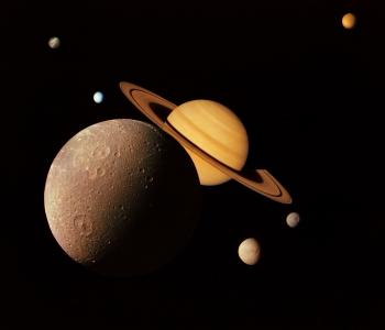 土星, 蒙太奇, 月亮, 宇宙, 空间, 行星, 组成