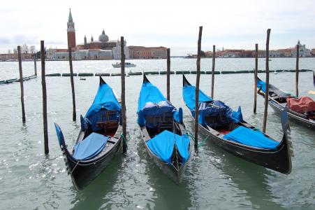 威尼斯, 意大利, 吊船, 威尼斯-意大利, 运河, 航海的船只, 著名的地方