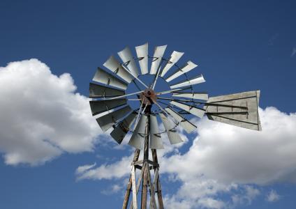 风车, 西方, 南达科他州, 天空, 农村, 水, 叶片