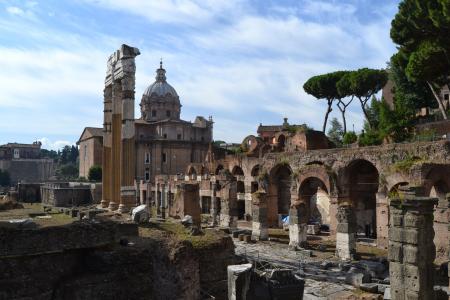 教堂罗马, 废墟, 孔, imperiali, 古罗马, 意大利, 兴趣点