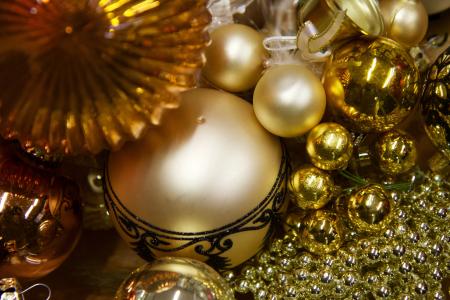 来临, 房间装饰品, glaskugeln, 颜色, 金, 圣诞节, 装饰