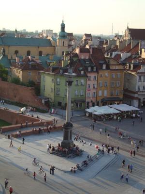 华沙, 波兰, 老城, 西吉斯蒙德的专栏, 纪念碑, 人, 欧洲