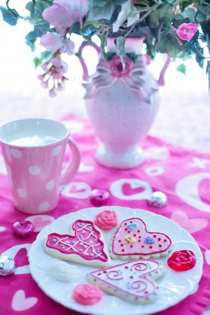 情人节那天, 情人节曲奇饼, 假日, 爱, 庆祝活动, 心, 粉色