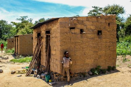 贫困, 莫桑比克, 可怜, 小屋, 非洲, 黑色, 非洲