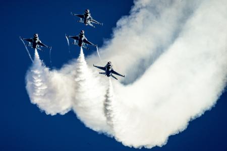 航空展, 雷鸟, 形成, 军事, 飞机, 喷气式飞机, f-16