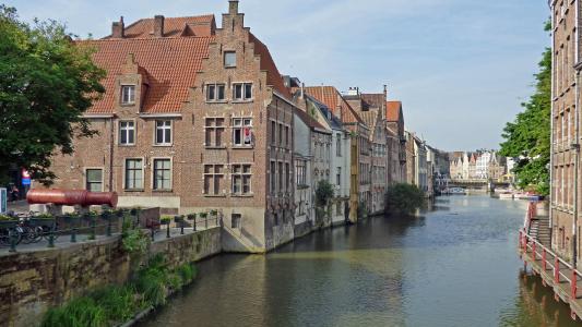 根特, 比利时, 建筑, 运河, 历史, 小镇, 绅士
