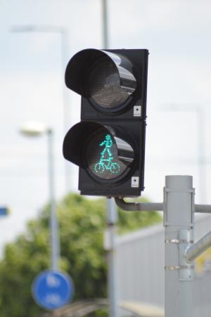 光, 绿色, 路灯, 信号