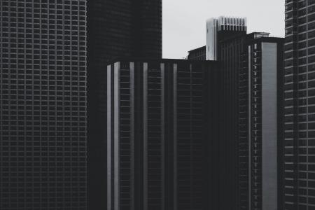 黑白, 建筑, 高层建筑, 多层, 摩天大楼, 建筑, 建筑的结构