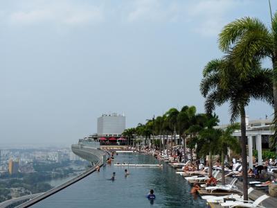 新加坡, 玛丽娜, 湾, 金沙, 游泳池, 无边池, 棕榈树