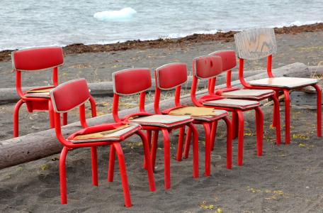 椅子, 观众, 红色