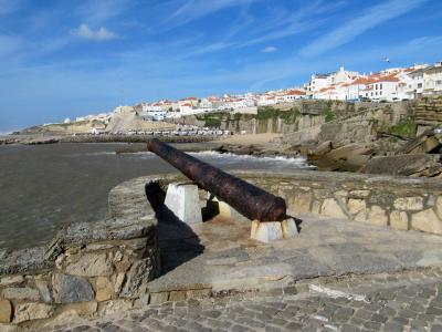 ericeira, 葡萄牙, 纪念碑, 枪, 海岸