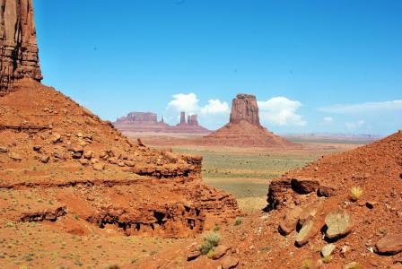 美国, 纪念碑谷, 沙漠, 岩石