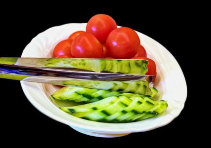番茄, 黄瓜, 健康, 食品, 吃, 蔬菜, 自助餐