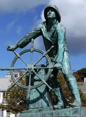 雕像, 格洛斯特马萨诸塞, 渔夫, 车轮, 船舶, 捕鱼, 帽子