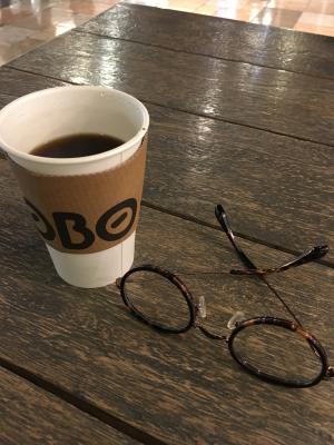 咖啡, 眼镜, 休息