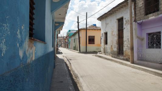 古巴, 街道, 殖民地大厦, 旧城, 街道, 建筑, 小镇