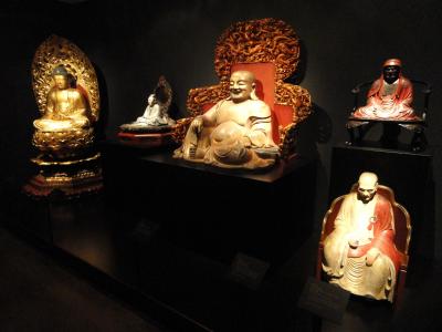 雕塑, 数字, 亚洲, 博物馆, 显示, 宗教, 佛