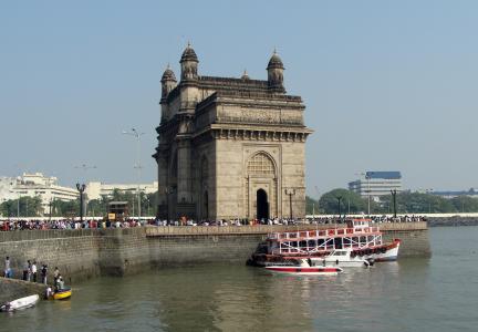 印度的门户, 纪念碑, 孟买, 印度, 滨水区, 阿波罗 bunder, 阿拉伯海