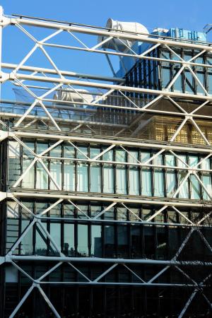 蓬皮杜中心, 巴黎, 法国, 建筑, 立面, 有机玻璃, 建设