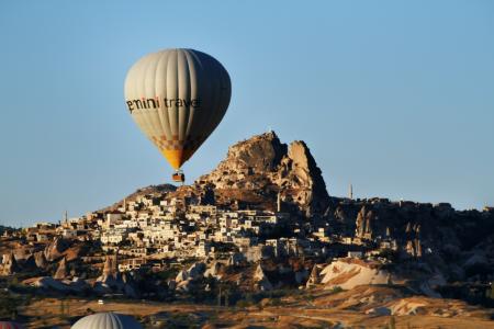 气球, 卡帕多西亚, 土耳其, 景观, 古代, 地质, 雕花石