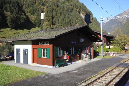 瑞士, 山区铁路, 山, 火车站, 跟踪, 本地行, 旅行