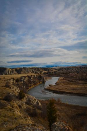 密苏里河, 河, 蒙大拿州, 天空