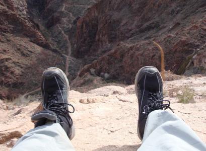 大峡谷, vista, 忽略, 双脚, 视图, 陡峭, 山脉
