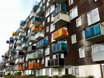 阿姆斯特丹, 房子, 对称, 公寓, 阳台, 建筑, 公寓