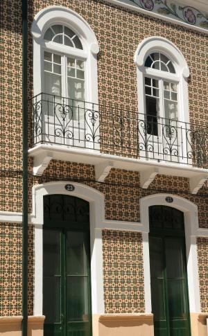 葡萄牙, 立面, azuleros, 陶瓷, 建筑, 窗口, 建筑外观