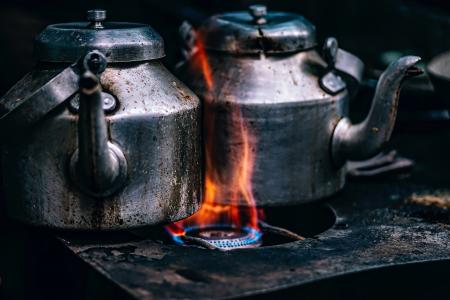 茶壶, 花盆, 炉子, 火焰, 气体热, 燃烧器, 热