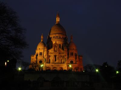 晚上, 大教堂, 建筑, 教会, 法国, 骶管, 纪念碑