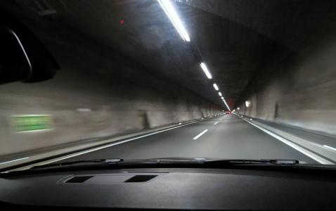 隧道, 公路, 驱动器, 驾驶, 汽车, 自动, 汽车