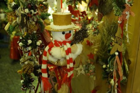 小雪人, 圣诞市场, 红色, 白色, 圣诞节, 来临