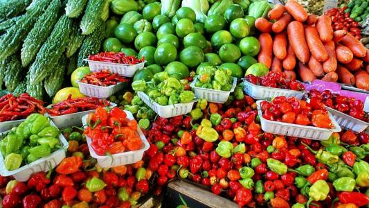 农民市场, 新鲜, 蔬菜, 成熟, 各种, 食品杂货店, 生产