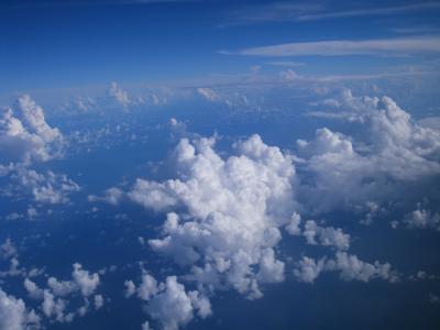 航空照片, 云计算, 海, 天空, 白色