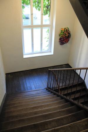 楼梯, 窗口, 楼梯, 出现, 木材