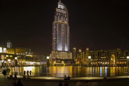 迪拜 5, 晚上, 建设, 建筑, 照明, 建筑外观, 建筑的结构