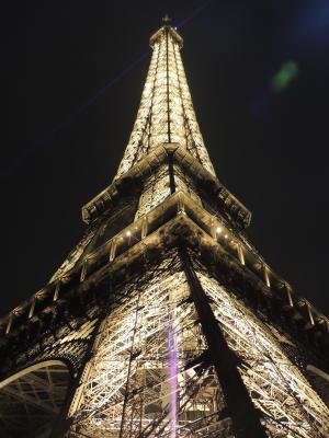 巴黎, 埃菲尔, 塔, 埃菲尔铁塔, 晚上, 光, 法语