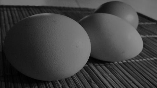 鸡蛋, 黑色和白色, 母鸡, 食品, 动物的蛋, 复活节, 生的食物