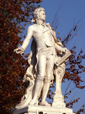 维也纳, 纪念碑, 莫扎特, 雕像, 雕塑, 感兴趣的地方, 作曲家