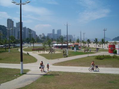 海滩, 假期, 夏季, 自行车, 游客, 泳客, 骑