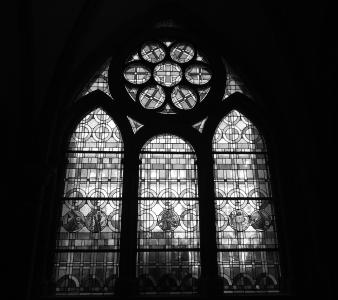 玻璃窗口, 实验者大教堂, 回廊, dom, 特里尔, 黑色和白色, 建筑