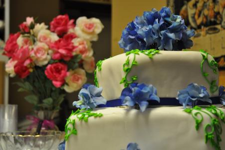 婚礼蛋糕, 蛋糕, 婚礼, 花束, 装饰, 花, 庆祝活动