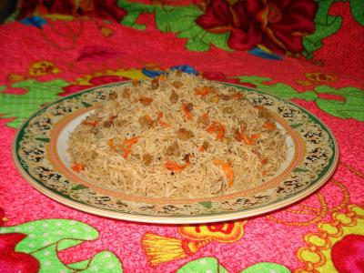 阿富汗 pulao, 饭, 阿富汗, 顿饭, 一道菜, 传统, 板